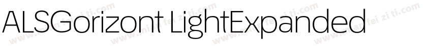 ALSGorizont LightExpanded字体转换